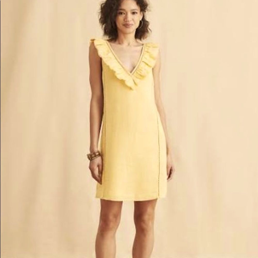 Faherty Women's Ellis Dress - Jojoba Linen‎